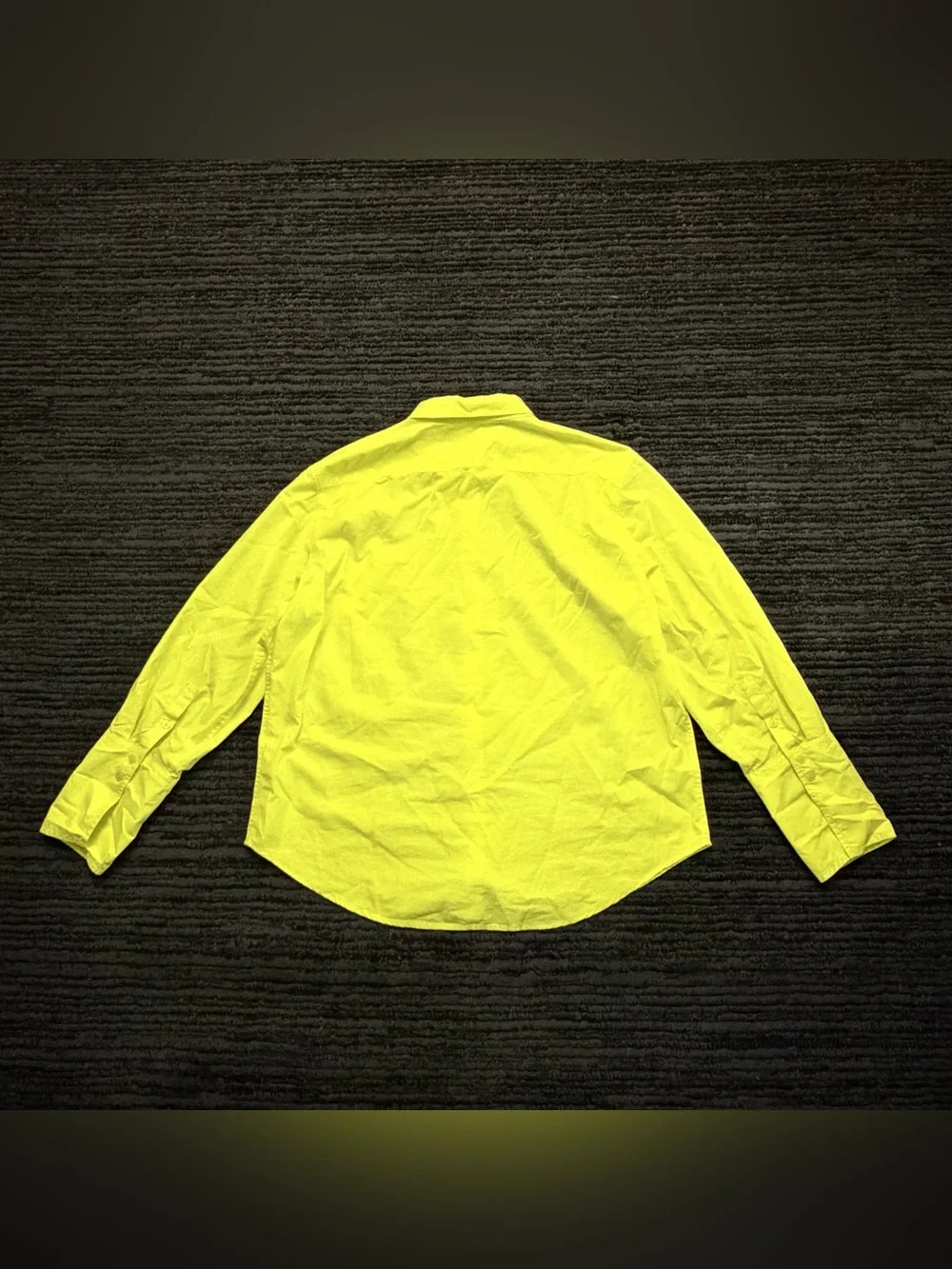 J. Crew Black Label Neon Yellow Poplin Button Up Shirt